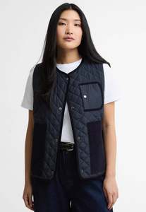 Jackets Blazers: Thulby Quilted Gilet - Dark Navy