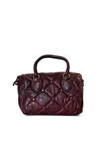Bags: Ricciarda Medium Bowling Bag - Wine