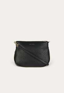 Gator Crossbody- Black Bulle/Brass