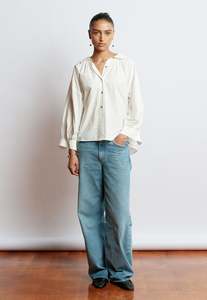 Dune Shirt - Cream Cotton Poplin