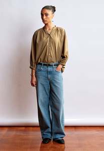 Mahsa: Everyday Blouse - Cotton Voile Kelp