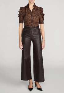 Frame: The Gillian Blouse - Light Leopard Multi