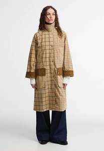 Jackets Blazers: Hollington Check Casual Jacket - Beige Tattersall