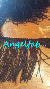 Black 10cm stretch fringe