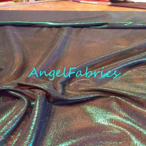 Foiled/Holographic: Black/Emerald Foil Mesh