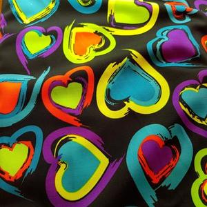 Neon Hearts on Black