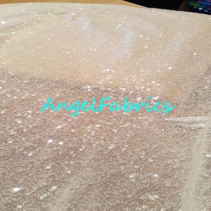 Lurex nets: Cream Sequins on mesh