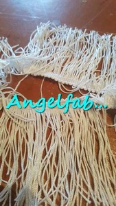 White 10cm Stretch Fringe