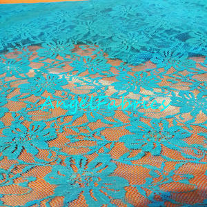 Turquoise Flower1 Stretch Lace