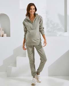 Calla Maternity Tracksuit Set in Sage Green