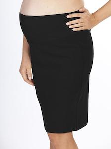 Maternity Skirts Sale: Highwaist Straight Cut Maternity Work Skirt -Black