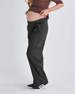 Maternity Pants Sale: Naomi Maternity Cargo Pants in Black