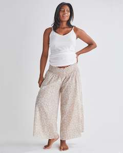 Maternity Pants Sale: Debby Maternity Sheer Cotton Pants + White Cami Sleep Set