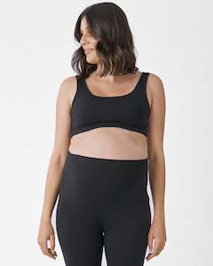 Nursing Bras: Lilou Maternity Sleeping Bamboo Lightweight Bralette - Black
