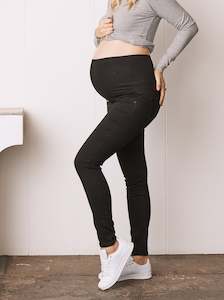 Maternity Jeans: Julie Over the Bump Skinny Maternity Denim Jeans Black