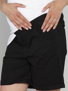 Maternity Shorts Sale: Casual Summer Cotton Shorts - Black