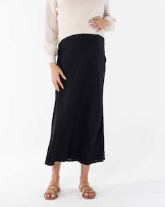 Helen Bias Cut Maternity Black Skirt