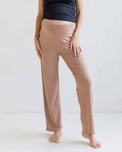 High Waist Maternity Lounge Pant in Brushed Rib