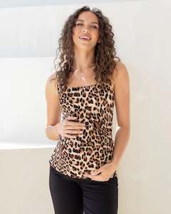 Maternity Soft Tank in Leopard Print