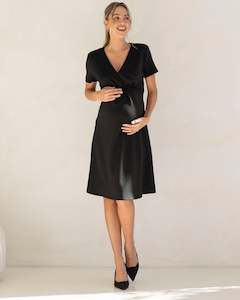 Angel Maternity Brand: Colette Soft Ponte Work Dress in Black