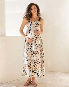 Angel Maternity Brand: Maxi Liliana Maternity Dress with Contrast Shoulder Tie