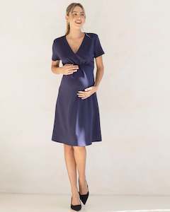 Colette Soft Ponte Work Dress in Navy