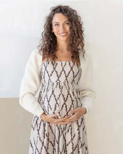 Maternity Bolero Knit Top In Vanilla Cream