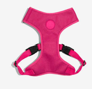 Zee Dog Adjustable Mesh Harness - Pink LED - Large