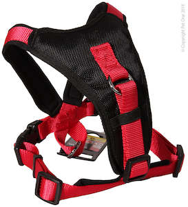 Pet One Harness - Comfy 64 - 78cm Padded 25mm Black Red