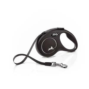 Flexi Classic Tape 5m Black (M) Retractable Leash