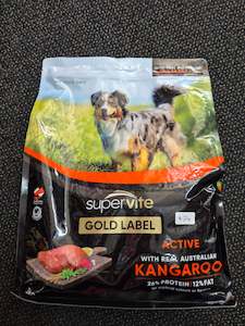 IN STORE ONLY - Supervite Gold Label Adult Dog Active Kangaroo 7.5kg