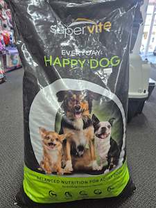 Dog And Puppy Food: Supervite Happy Dog 20kg - In store only