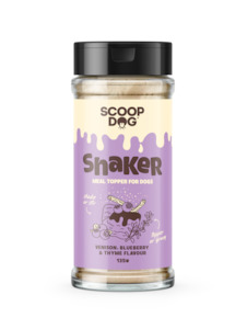 Dog And Puppy Treats: Scoop Dog - Shaker - Venison, Blueberry & Thyme 135g