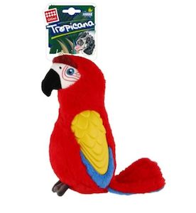 Gigwi Tropicana Dog Toy - Red Parrot