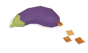 Dog And Puppy Zee Dog: Zee Dog Super Veggiez Toy - Eggplant