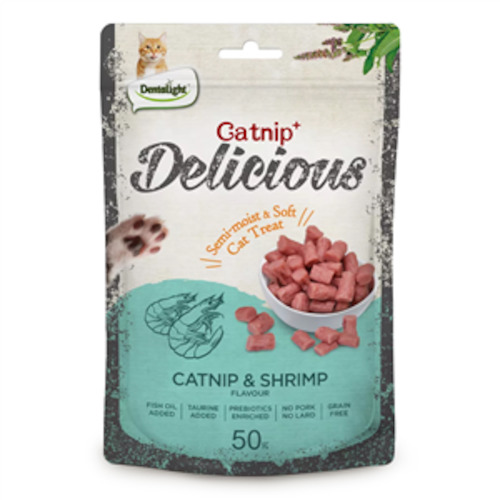 Cat And Kitten Treats: Dentalight Cat Treat Catnip & Shrimp Flavour 50g
