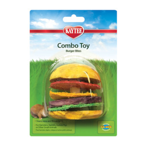 Rabbit And Guinea Pig Toys: KT Combo Toy Crispy & Wood Hamburger