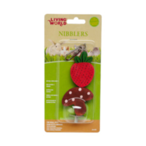 Lw nibblers wood chews strawberry and mushroom