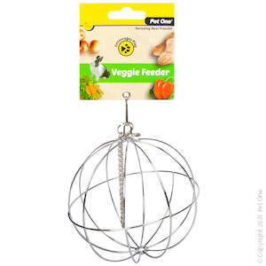 Rabbit And Guinea Pig Bowls And Bottles: Veggie Feeder Ball Hanging 12cm