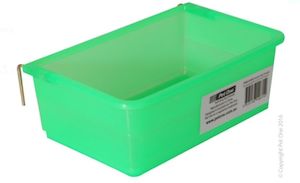 Chickens And Poultry: Poultry Feed Trough - Rectangular - Size M - 17.3x10.7x6cm