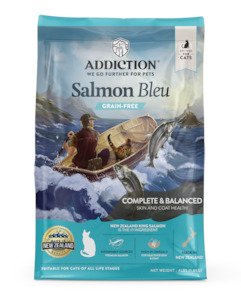 Addiction Salmon Bleu Cat, Complete & Balanced, Skin & Coat Dry Cat Food