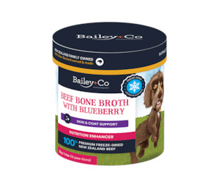 Beef Bone Broth with Blueberry Skin & Coat support
