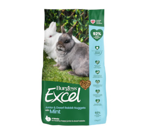 Burgess Excel Junior & Dwarf Rabbit Nuggets with Mint