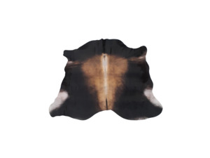 Cowhides: Brown and black cow hide.