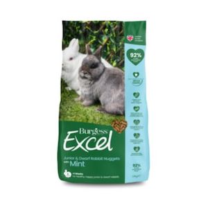 Small Animals: Burgess Excel Dwarf/Junior Rabbit Nuggets With Mint 1.5kg
