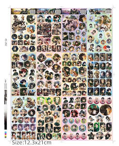 Attack On Titan: 12 Sheets Attack On Titan Anime Stickers No:45-282