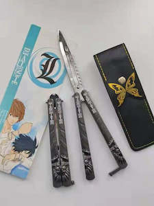 Death Note: Death Note Anime Butterfly Knife (Blunt Blade - Non sharp).