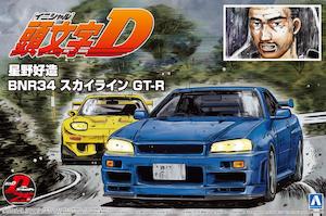 Z Gundam: AOSHIMA Initial D Hoshino Kozo's BNR34 Skyline GT-R 1/24 Scale Model Kit