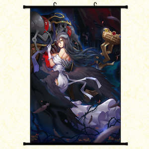 Overlord: Wall Scroll - Overlord Albedo & Ainz Ooal Gown