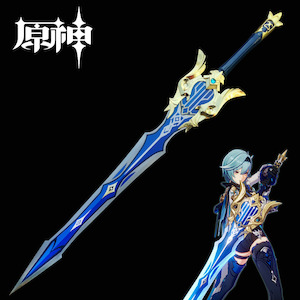 Metal Katana / Sword Genshin Impact Eula Song Of Broken Pines Cosplay Weapon 376